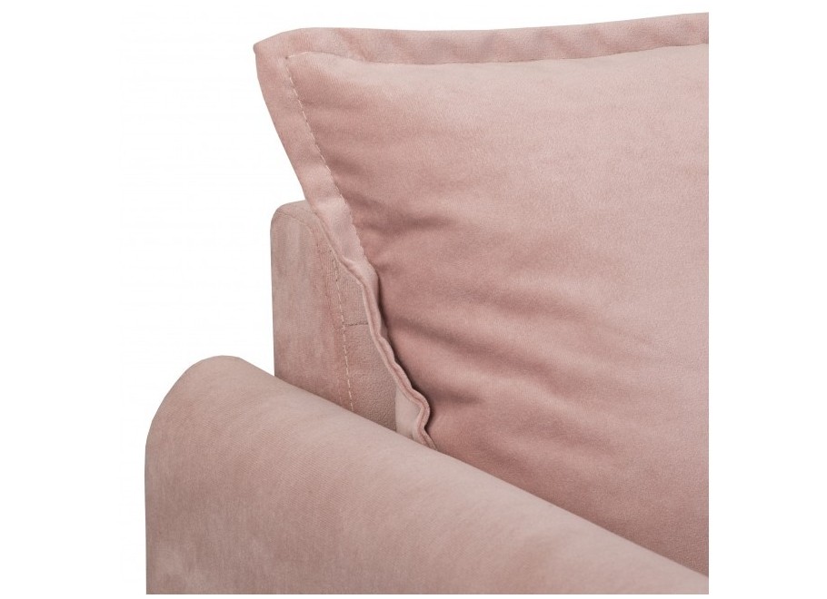 Łososiowa sofa klasyczna Verto – wygodna dwuosobowa sofa welurowa - Jasmine 61