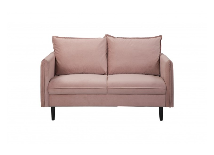 Łososiowa sofa klasyczna Verto – wygodna dwuosobowa sofa welurowa - Jasmine 61
