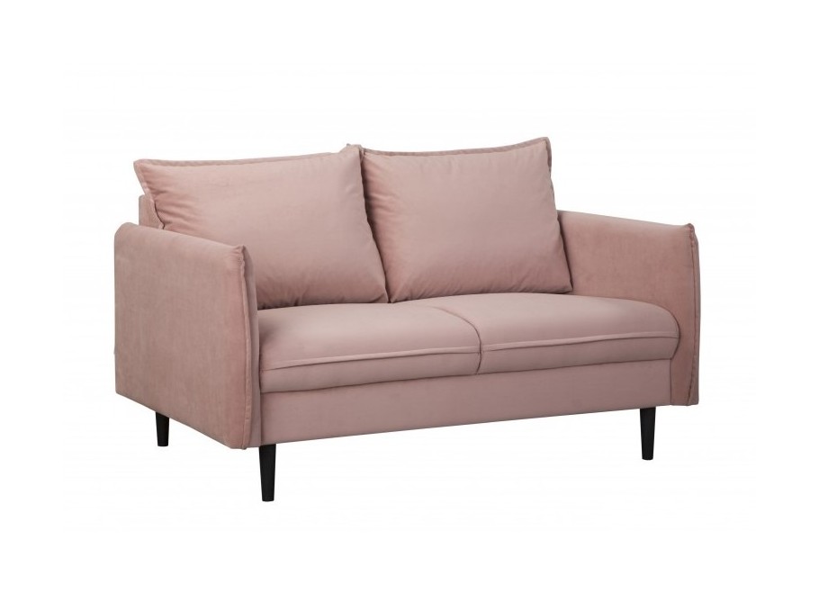Łososiowa sofa klasyczna Verto – wygodna dwuosobowa sofa welurowa - Jasmine 61