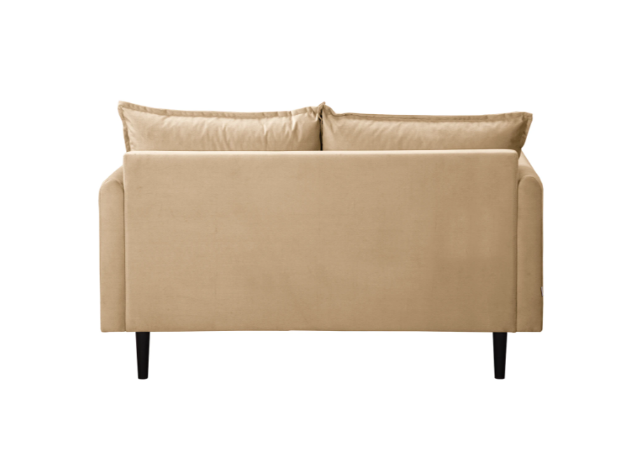 Sofa dwuosobowa Verto beżowa – elegancka, klasyczna sofa welurowa do salonu 5