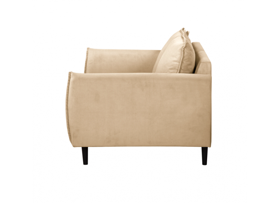 Sofa dwuosobowa Verto beżowa – elegancka, klasyczna sofa welurowa do salonu 7