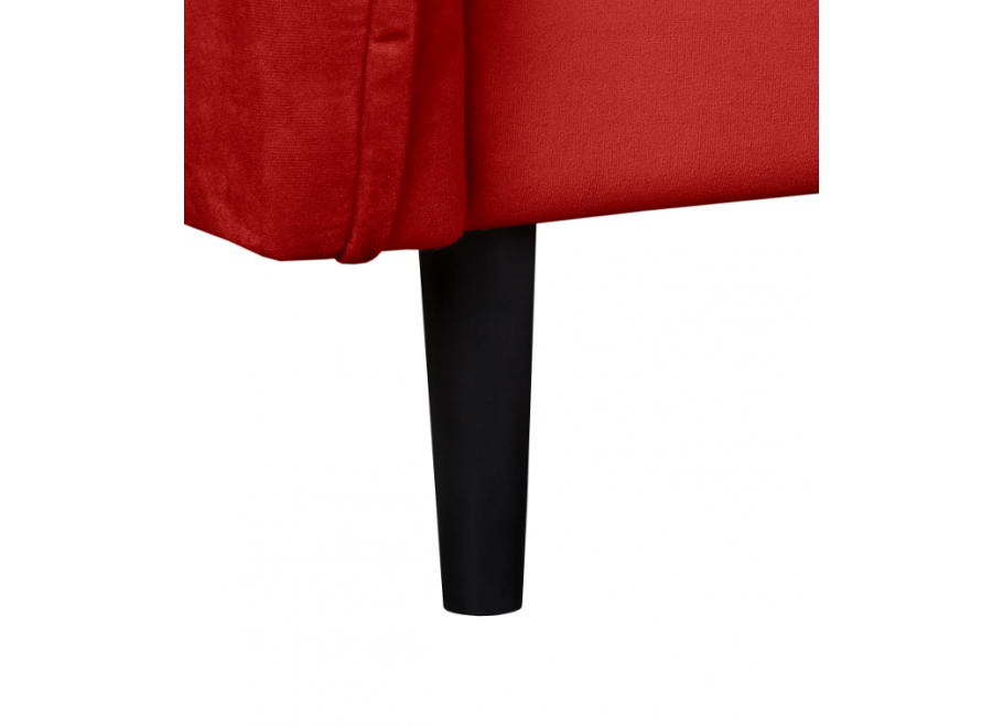 Czerwona sofa dwuosobowa Verto – klasyczna, wygodna sofa welurowa do salonu 8