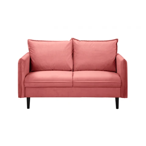 Welurowa sofa Verto różowa – elegancka, dwuosobowa, idealna do salonu