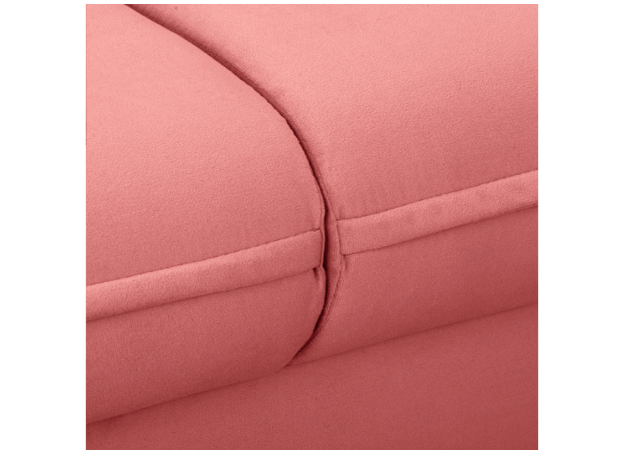 Welurowa sofa Verto różowa – elegancka, dwuosobowa, idealna do salonu 4