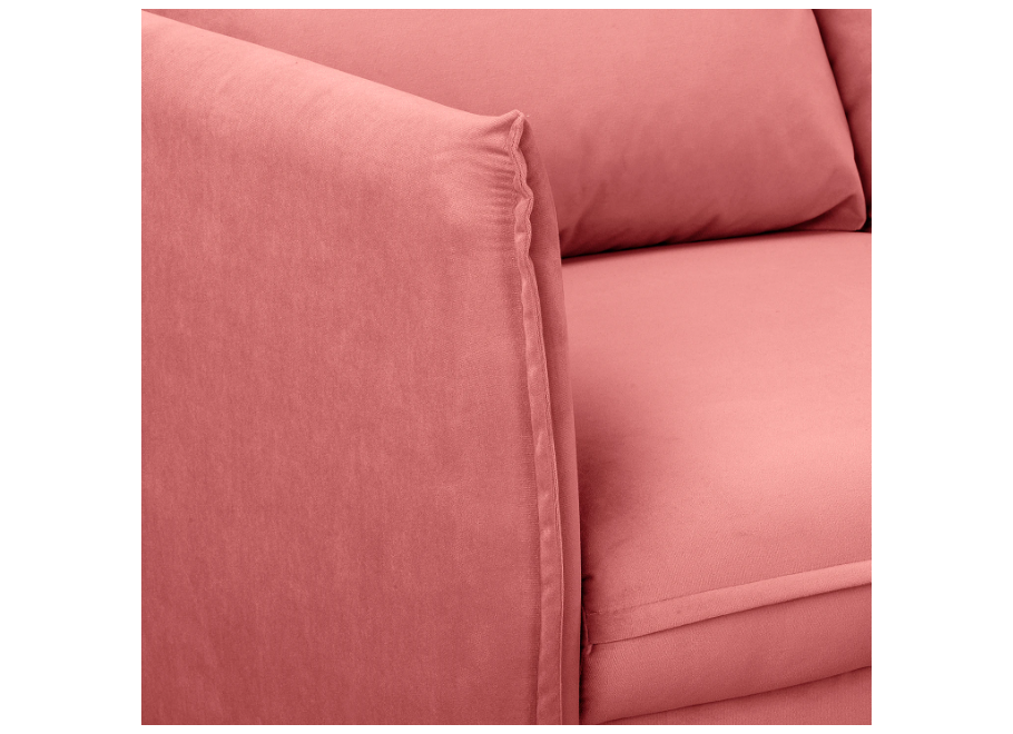 Welurowa sofa Verto różowa – elegancka, dwuosobowa, idealna do salonu 5