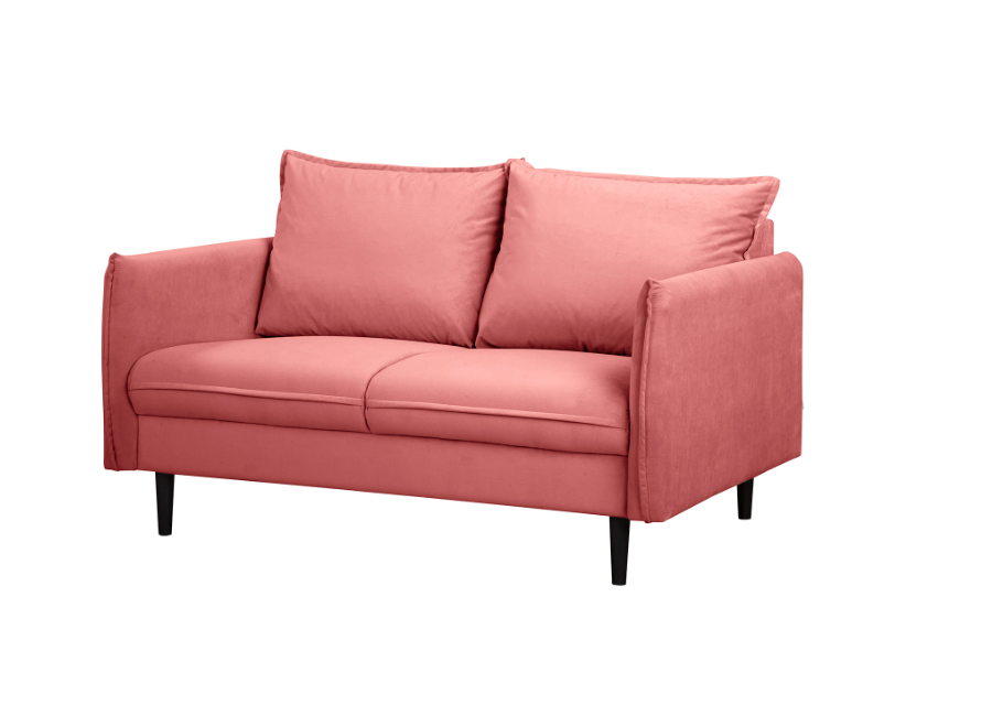 Welurowa sofa Verto różowa – elegancka, dwuosobowa, idealna do salonu