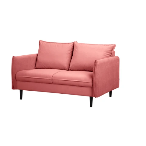 Welurowa sofa Verto różowa – elegancka, dwuosobowa, idealna do salonu