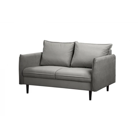 Sofa dwuosobowa Verto w szarym welurze – elegancka klasyka do salonu