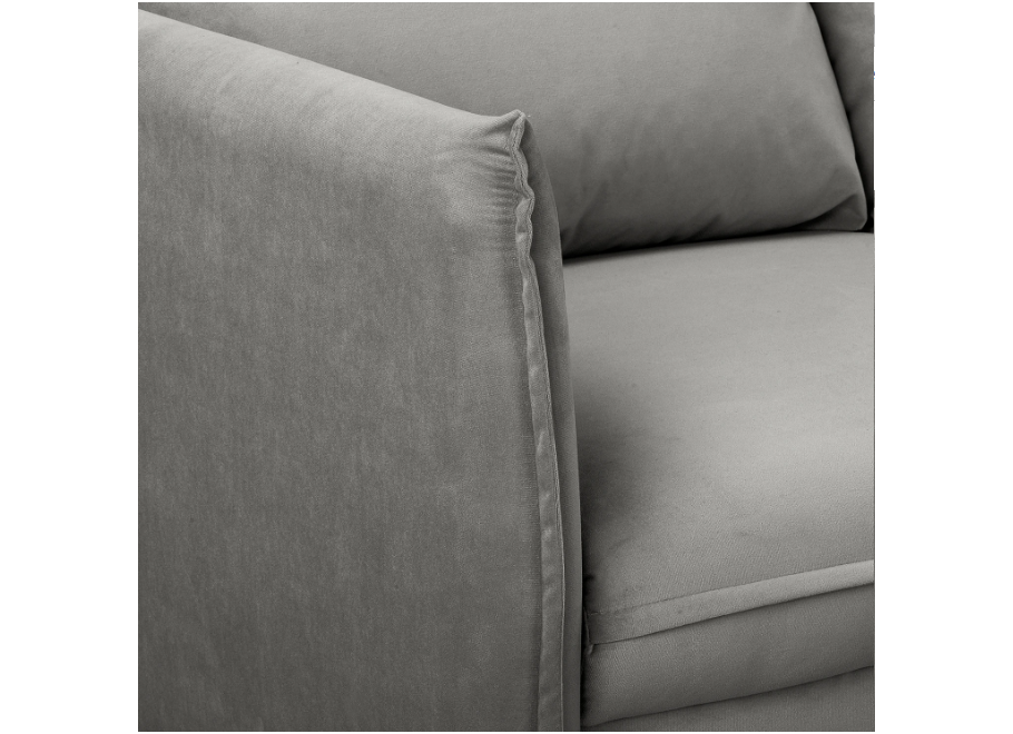 Sofa dwuosobowa Verto w szarym welurze – elegancka klasyka do salonu 5