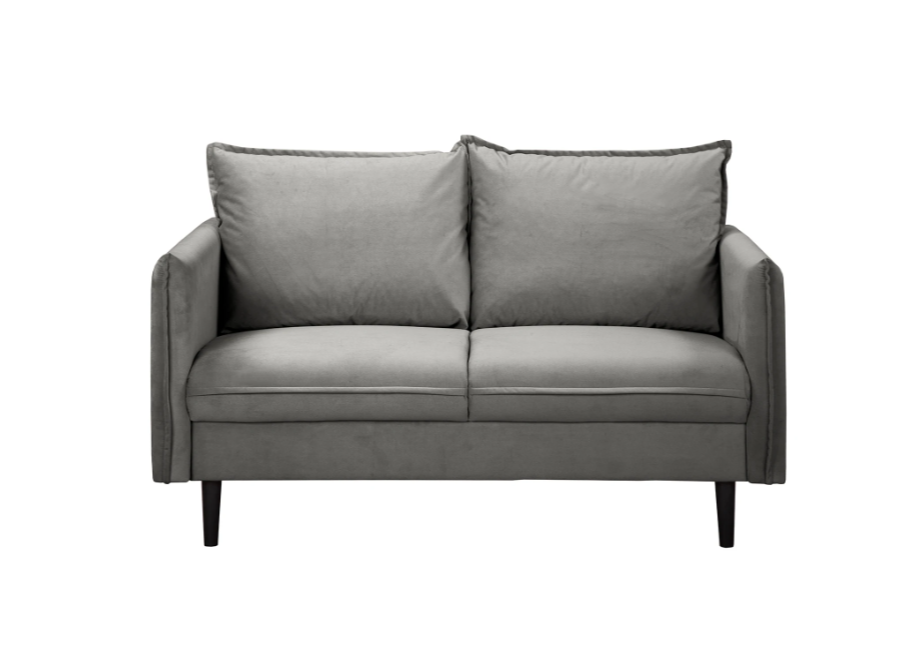 Sofa dwuosobowa Verto w szarym welurze – elegancka klasyka do salonu 2