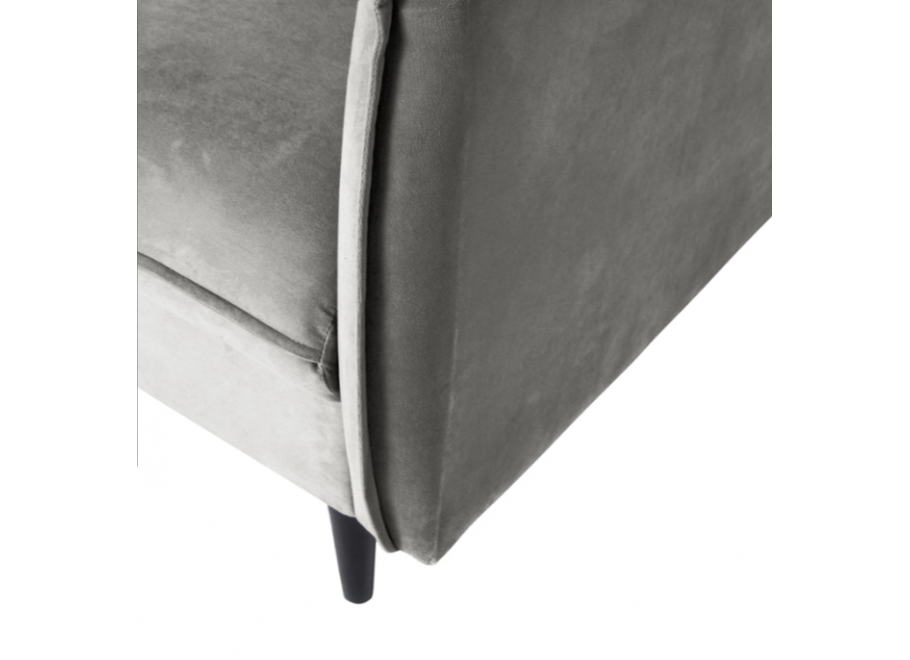 Welurowa sofa trzyosobowa Verto szara – ponadczasowy wybór do każdego wnętrza 3