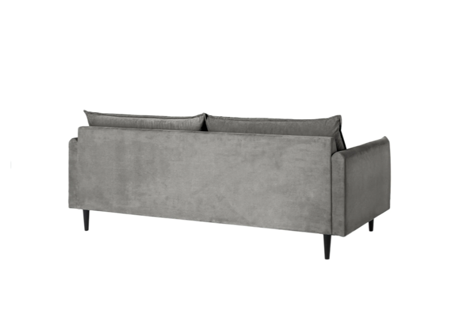 Welurowa sofa trzyosobowa Verto szara – ponadczasowy wybór do każdego wnętrza 5