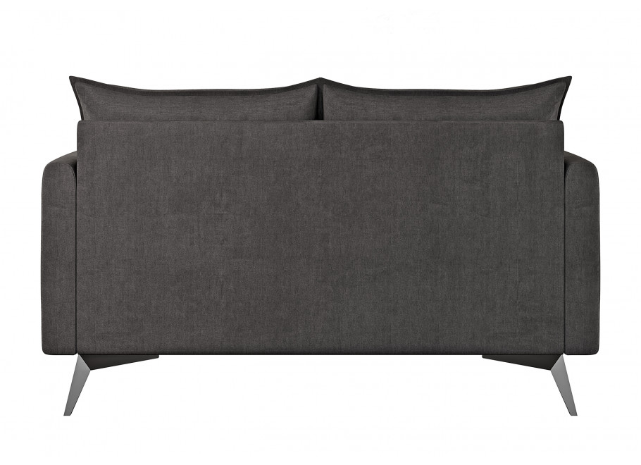 Grafitowa sofa dwuosobowa Verto High – elegancka, welurowa, na metalowych nogach 4