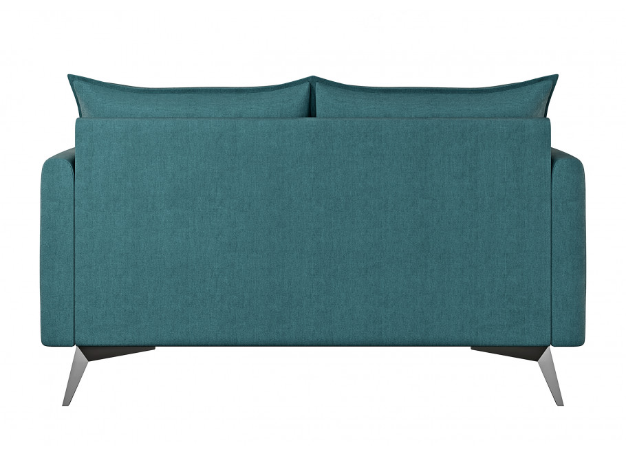 Nowoczesna sofa welurowa turkusowa – Verto High na metalowych nogach 5
