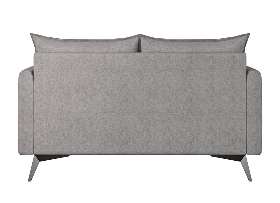 Wygodna sofa szara w welurze – Verto High dwuosobowa, na wysokich nogach 4