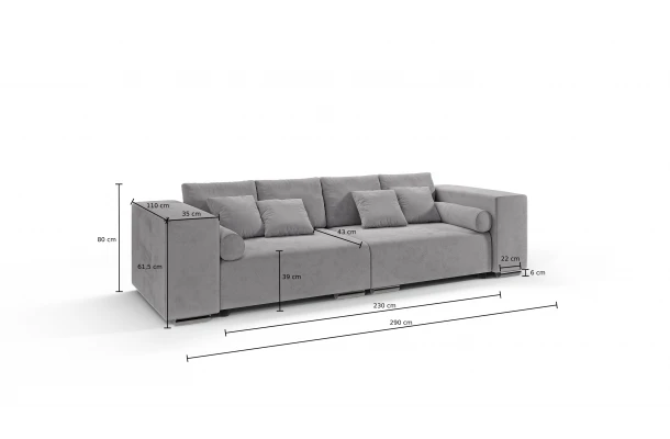 Sofa trzyosobowa nowoczesna Lori - design i funkcjonalnosc w parze