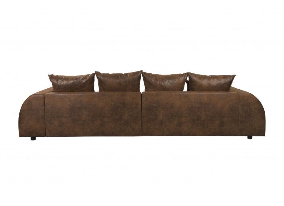 Sofa Noemi czteroosobowa – brązowa ekoskóra, wygodna, z poduszkami, do salonu 5