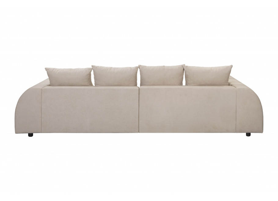 Czteroosobowa sofa Noemi w beżowym welurze – stylowa i komfortowa opcja do salonu 5