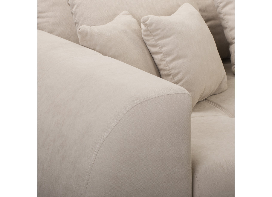 Czteroosobowa sofa Noemi w beżowym welurze – stylowa i komfortowa opcja do salonu 4