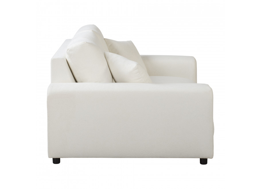 Sofa dwuosobowa Candi śmietankowa – nowoczesna, wygodna, z poduszkami, do salonu 7