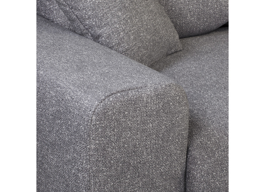 Wygodna sofa Candi szara – nowoczesny design, poduszki w zestawie, kompaktowa forma 7