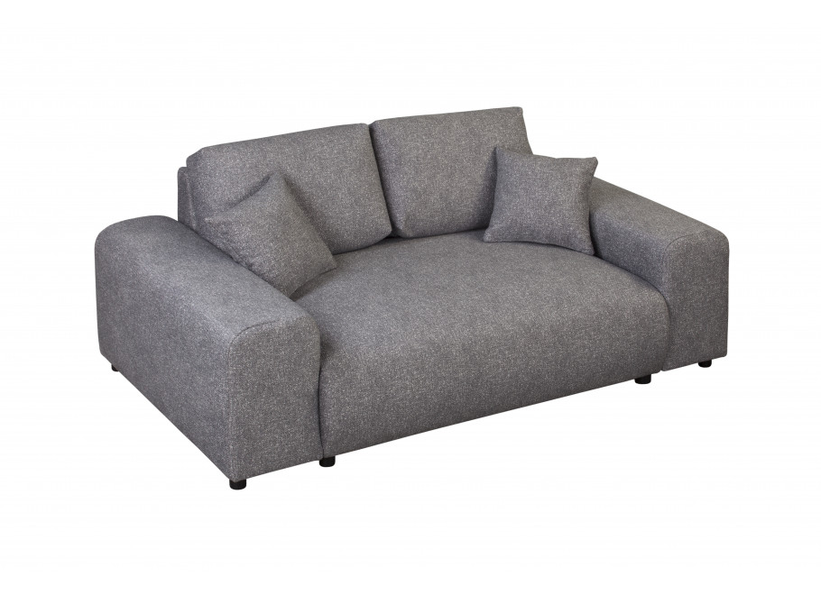 Wygodna sofa Candi szara – nowoczesny design, poduszki w zestawie, kompaktowa forma 3