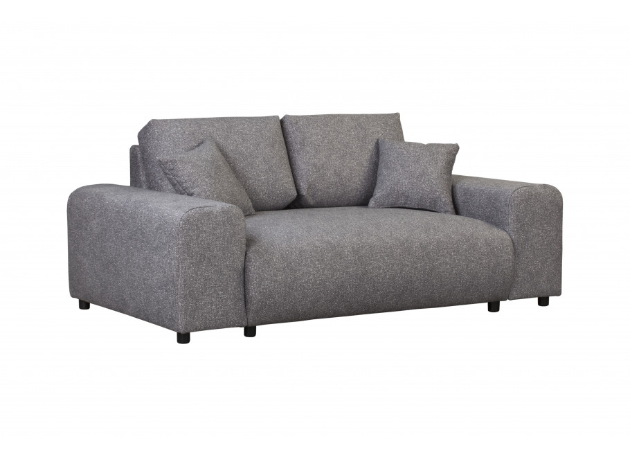 Wygodna sofa Candi szara – nowoczesny design, poduszki w zestawie, kompaktowa forma 4