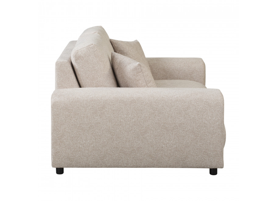 Sofa dwuosobowa Candi beżowa – wygodna, z poduszkami, nowoczesna propozycja do salonu 6