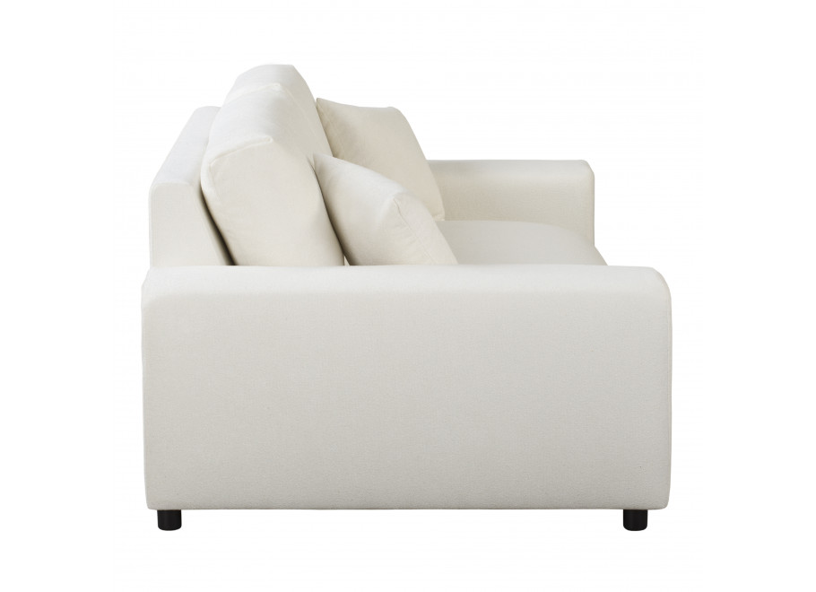 Sofa trzyosobowa Candi śmietankowa – nowoczesna, wygodna, z poduszkami, idealna do salonu 8