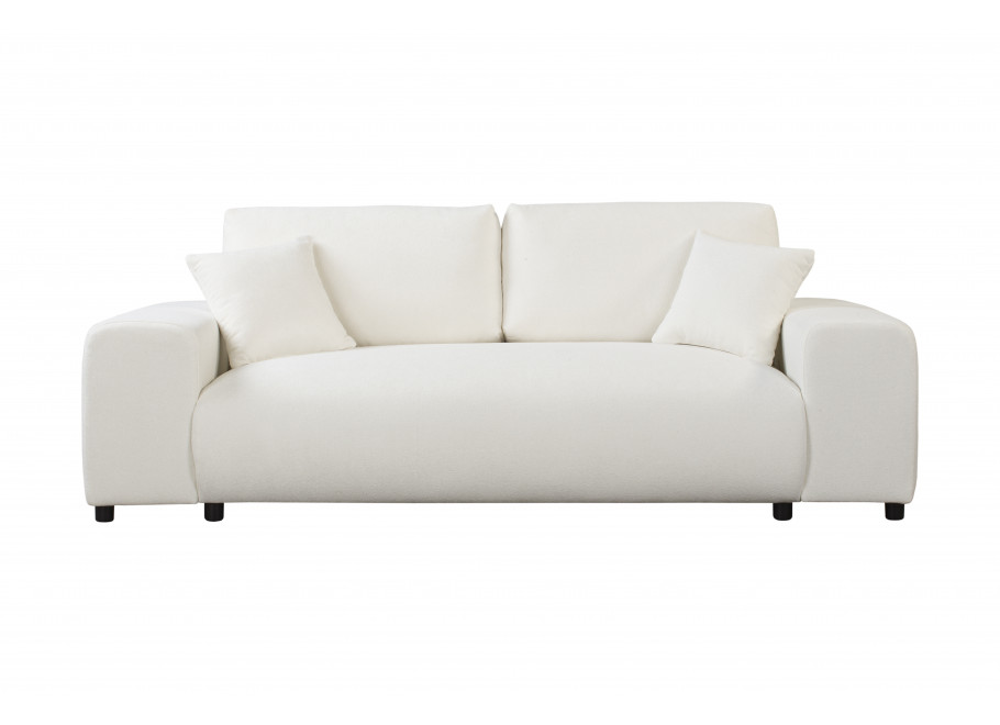 Sofa trzyosobowa Candi śmietankowa – nowoczesna, wygodna, z poduszkami, idealna do salonu 3