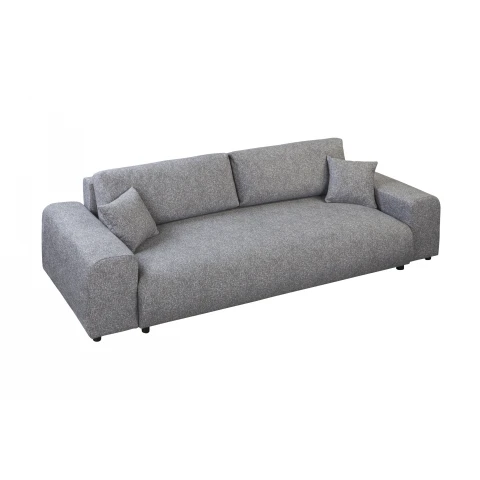 Sofa Candi 4-osobowa – szara tapicerka, nowoczesny styl, funkcja spania i pojemnik na pościel