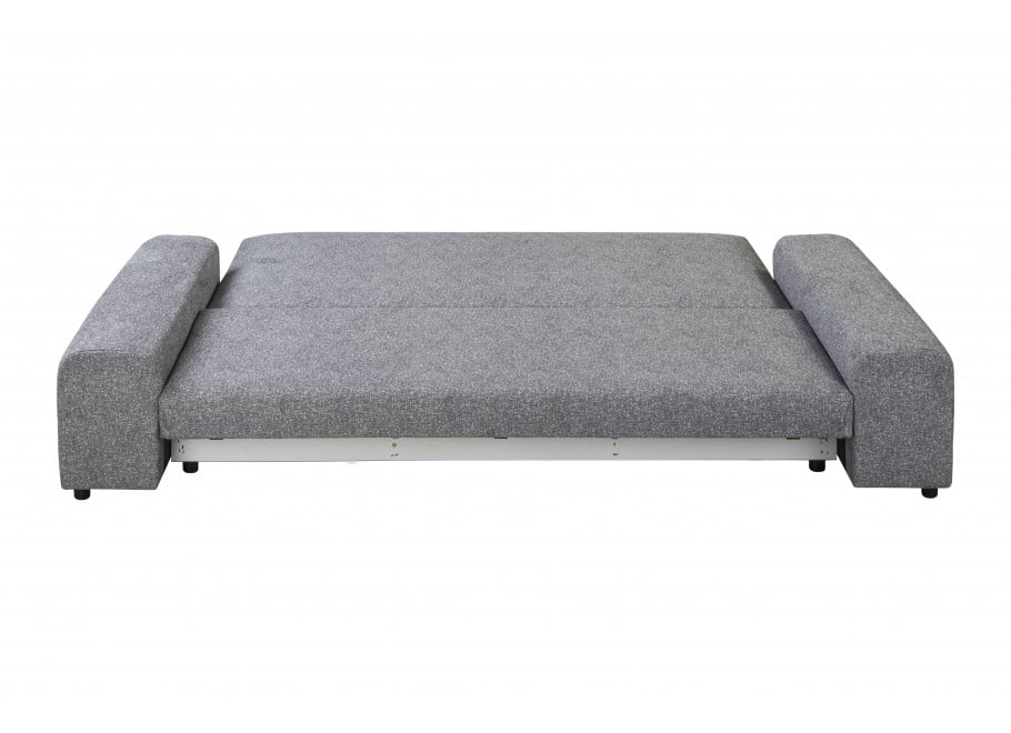 Sofa Candi 4-osobowa – szara tapicerka, nowoczesny styl, funkcja spania i pojemnik na pościel 11