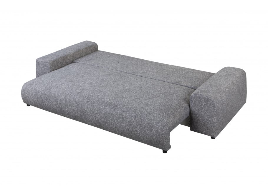 Sofa Candi 4-osobowa – szara tapicerka, nowoczesny styl, funkcja spania i pojemnik na pościel 12