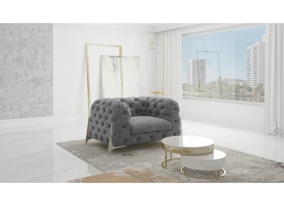 Zestaw mebli pikowanych Chesterfield luksusowy 3+2+1 KALIFORNIA 11