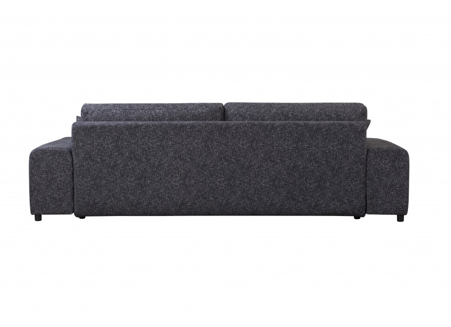 Wygodna sofa czteroosobowa Candi grafitowa z funkcją spania i pojemnikiem 11