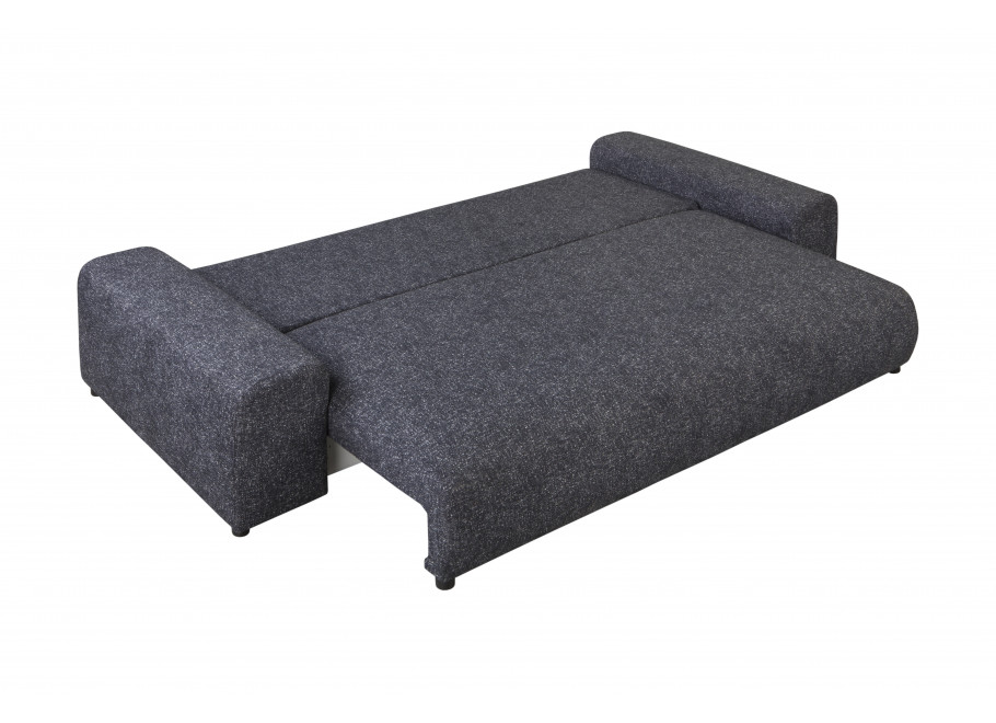 Wygodna sofa czteroosobowa Candi grafitowa z funkcją spania i pojemnikiem 8