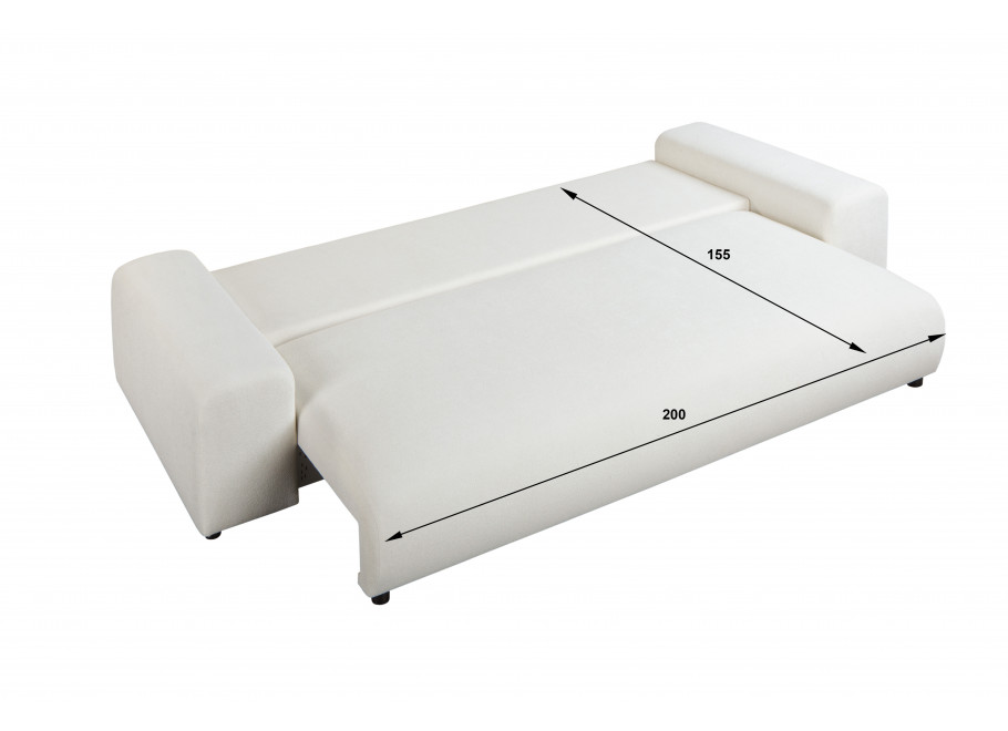 Sofa 4-osobowa Candi w śmietankowym kolorze – z funkcją spania, do jasnych wnętrz 10