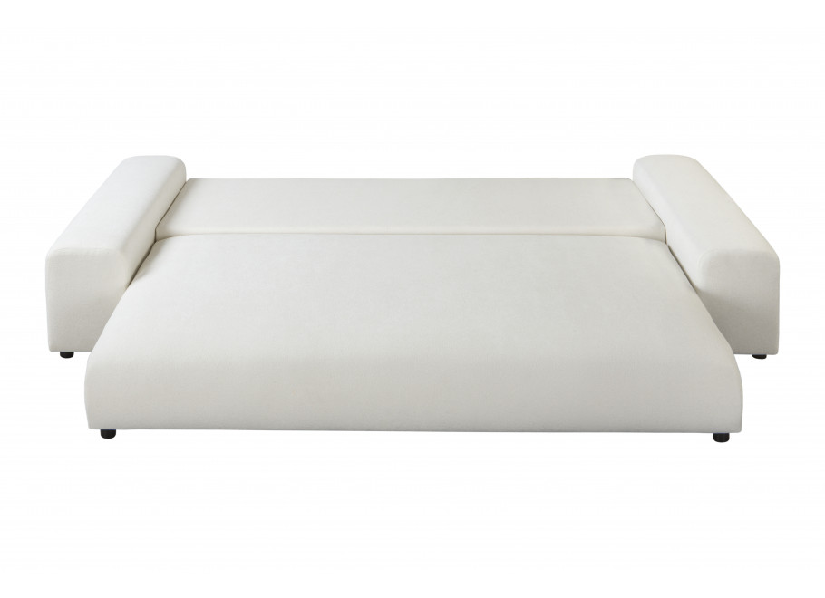 Sofa 4-osobowa Candi w śmietankowym kolorze – z funkcją spania, do jasnych wnętrz 8