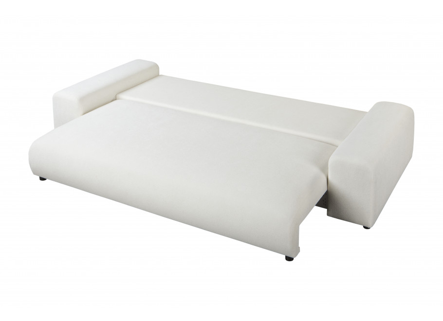 Sofa 4-osobowa Candi w śmietankowym kolorze – z funkcją spania, do jasnych wnętrz 9