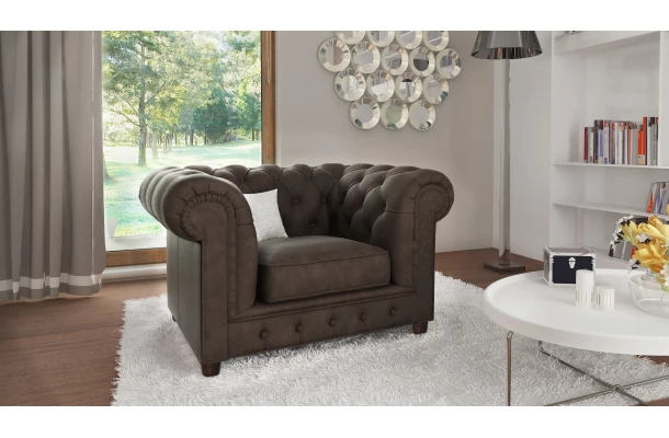 Chesterfield fotel pikowany SOLARIS - design i funkcjonalnosc w parze
