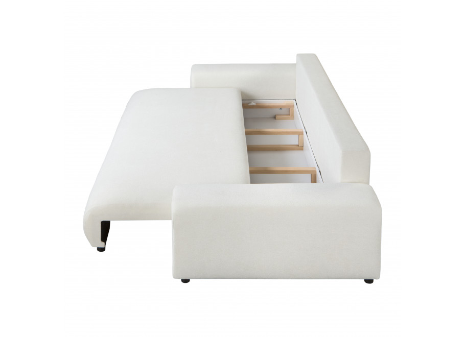 Sofa 4-osobowa Candi w śmietankowym kolorze – z funkcją spania, do jasnych wnętrz 6