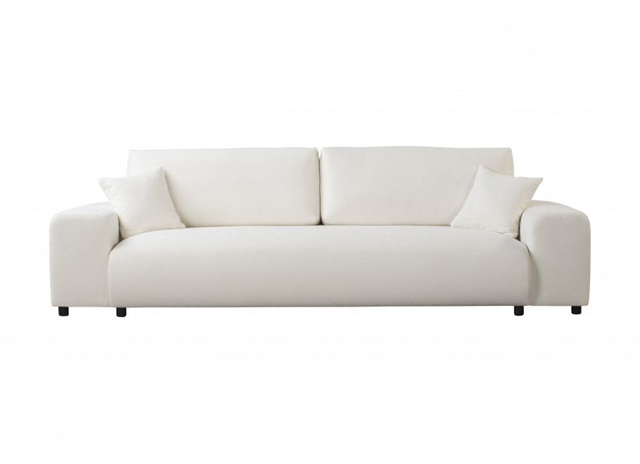 Sofa 4-osobowa Candi w śmietankowym kolorze – z funkcją spania, do jasnych wnętrz 4