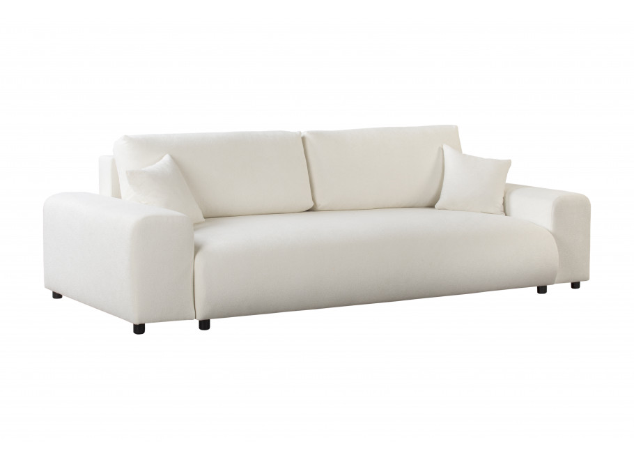 Sofa 4-osobowa Candi w śmietankowym kolorze – z funkcją spania, do jasnych wnętrz 3