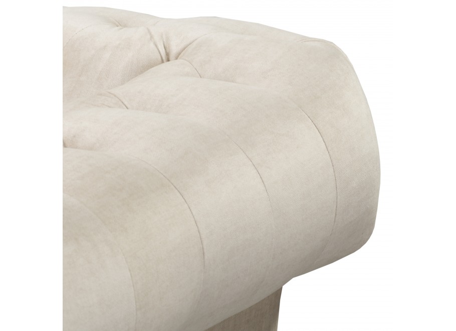 Beżowa sofa welurowa 2,5 osobowa z funkcją spania Fins - Vogue 01