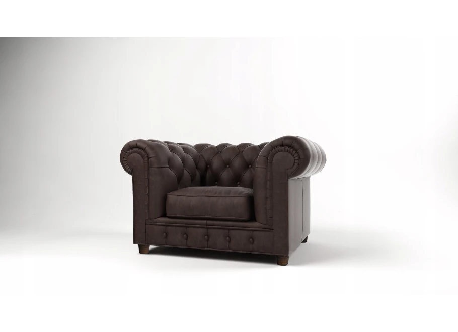Chesterfield fotel pikowany SOLARIS