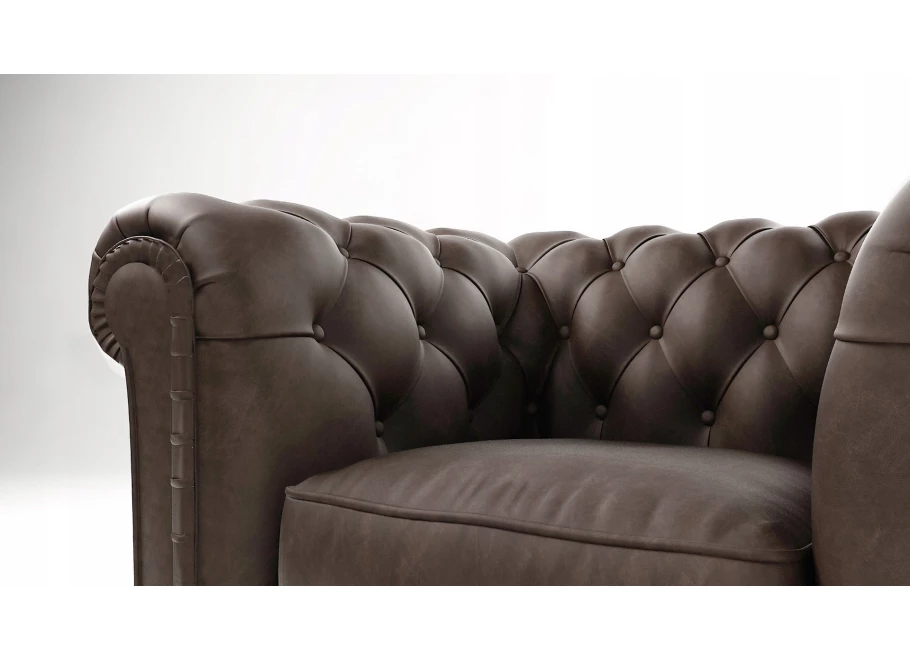 Chesterfield fotel pikowany SOLARIS