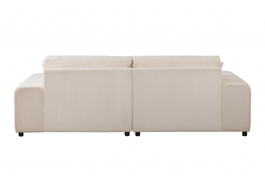 Beżowa sofa w sztruksie czteroosobowa nowoczesna z głębokim siedziskiem - Mossi 8