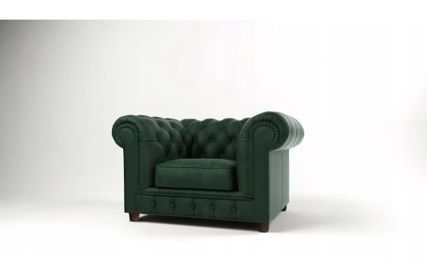 Chesterfield fotel pikowany SOLARIS - nowoczesne