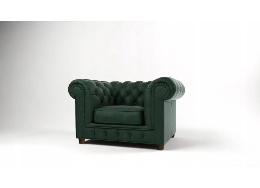 Chesterfield fotel pikowany SOLARIS