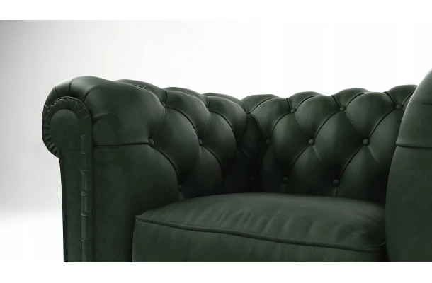 Chesterfield fotel pikowany SOLARIS - designerskie